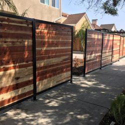 Garcis Welding Shop - Fence with wood