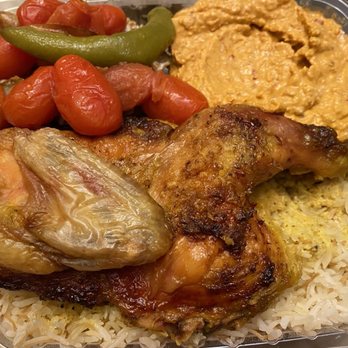Jerusalem Chicken - 1/2 Chicken - wing, thigh, leg and breast - Mediterranean Near Me - Los Angeles, California Jerusalem Chicken - 1/2 Chicken - wing, thigh, leg and breast - Mediterranean Near Me - Los Angeles, California