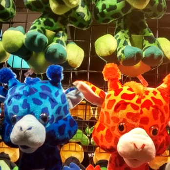 Howl-O-Scream - Darcy said some of these lil giraffes are weird colored because they have Ebola. :( I hope they find a cure. - Haunted Houses Near Me - Tampa, Florida
