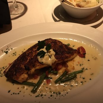 Ocean Prime - Blackened Snapper...you can see the jalapeño au gratin as well - Seafood Near Me - Washington, DC, District of Columbia