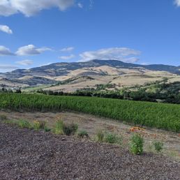 View from the curbside pickup area ain't too shabby