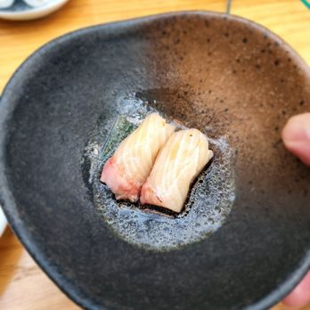 Sushi Lab Rooftop - Amber jack with monkfish liver - Japanese Near Me - New York, New York Sushi Lab Rooftop - Amber jack with monkfish liver - Japanese Near Me - New York, New York