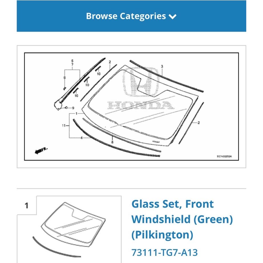 2016 Honda Pilot windshield. 2016 Honda Pilot windshield.