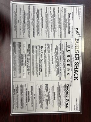 Menu photo 8 Dale's Burger Shack Carbondale, IL