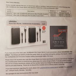 Recall Letter- BTW no one answers the phone on the number listed on letter.