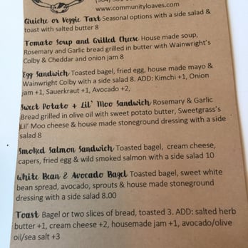 Community Loaves - Menu - Bakeries Near Me - Jacksonville, Florida Community Loaves - Menu - Bakeries Near Me - Jacksonville, Florida