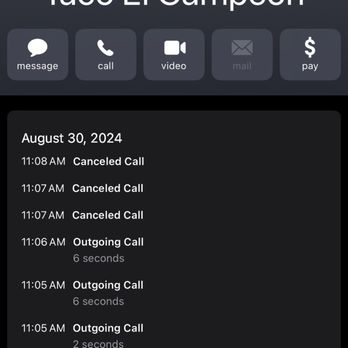 Taqueria El Campeon - Here is proof of me calling multiple times after order was incorrect. - Breakfast & Brunch Near Me - Grapevine, Texas Taqueria El Campeon - Here is proof of me calling multiple times after order was incorrect. - Breakfast & Brunch Near Me - Grapevine, Texas