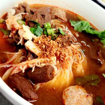 Wok & Pho - a bowl of soup with meat and vegetables - Chinese Near Me - Long Beach, California