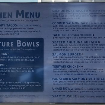 Fish & Things Poke Bar - Center menu screen - Poke Near Me - San Diego, California Fish & Things Poke Bar - Center menu screen - Poke Near Me - San Diego, California