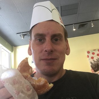 Krispy Kreme - The lazy chair style seats and a big plus and the staff welcomes you to wear their awesome hats - Donuts Near Me - Hialeah, Florida Krispy Kreme - The lazy chair style seats and a big plus and the staff welcomes you to wear their awesome hats - Donuts Near Me - Hialeah, Florida