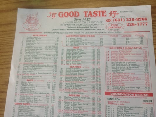 Menu photo 5 Good Taste Chinese Kitchen Lindenhurst, NY