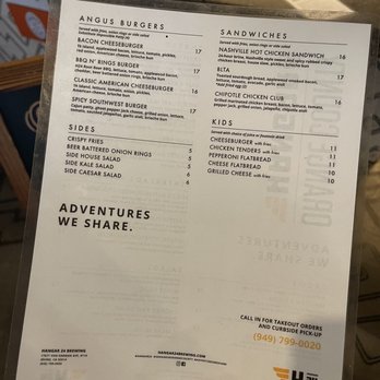 Hangar 24 Craft Brewing - Food Menu - June 2022 - Venues & Event Spaces Near Me - Irvine, California Hangar 24 Craft Brewing - Food Menu - June 2022 - Venues & Event Spaces Near Me - Irvine, California