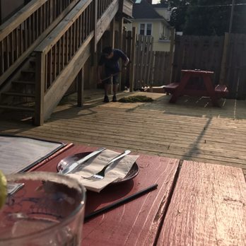 La Casa Restaurant - He decided to sweep the whole deck during Friday night dinner rush. Had to cover our drinks until we left - Mexican Near Me - Rochester, New York