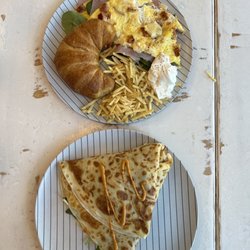 Happy Place Creperie - #5 - 2 free range eggs, cheddar, spinach, caper berries, chipotle aiol