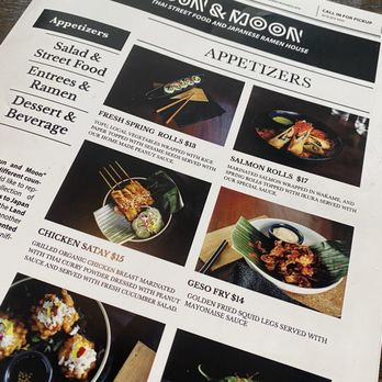 Sun and Moon - Menu - Thai Near Me - San Francisco, California