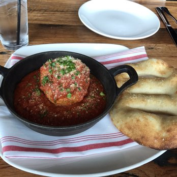 matchbox - Ginormous meatball! Special bread made to accommodate allergies. Yum .... - New American Near Me - Ashburn, Virginia