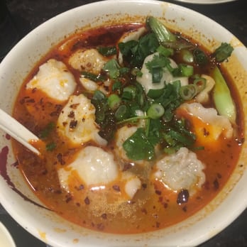 Dumpling King - Sichuan Pork Dumpling in chilli soup hot hot hot - Chinese Near Me - Hawthorn, VIC