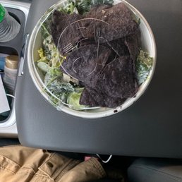 Chicken Caesar Salad with tortilla chips! Chicken Caesar Salad with tortilla chips!