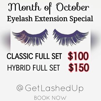 Get Lashed Up - FULL SET SPECIAL THRU MONTH OF OCTOBER!!! - Eyelash Service Near Me Get Lashed Up - FULL SET SPECIAL THRU MONTH OF OCTOBER!!! - Eyelash Service Near Me