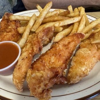Spring Valley Restaurant - Broasted chicken tenders with your choice of dipping sauce and fries - American Near Me - Oregon, Illinois