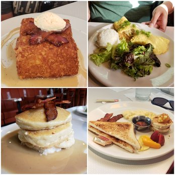 Koko Head Cafe - Top:  corn flake french toast and miso pork omelette. Bottom: ricotta pancakes and kids plate. - Breakfast & Brunch Near Me - Honolulu, Hawaii