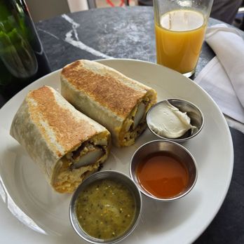 Lula Cafe - Breakfast burrito and orange juice - New American Near Me - Chicago, Illinois Lula Cafe - Breakfast burrito and orange juice - New American Near Me - Chicago, Illinois