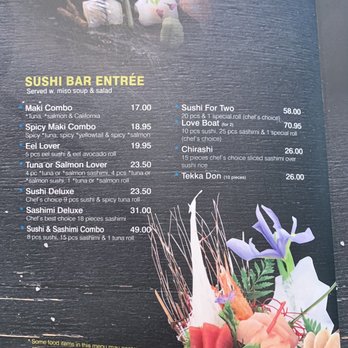 Kisso Asian Bistro - Menu sushi entree - Sushi Bars Near Me - Alexandria, Virginia