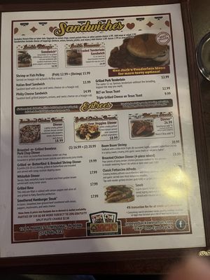 Menu photo 8 One Eyed Jack's Winamac, IN