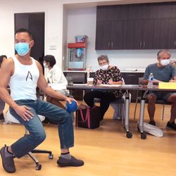 Optum Community Center - Deer Valley - Modeling for life drawing in an art class at the Optum Community Center.