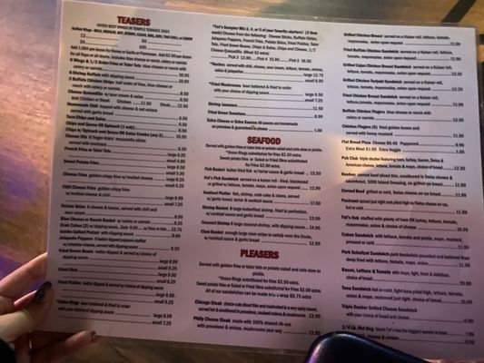 Menu photo 5 Uncle Fats Tavern Temple Terrace, FL