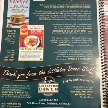 Littleton Diner - Menu - Diners Near Me - Littleton, New Hampshire