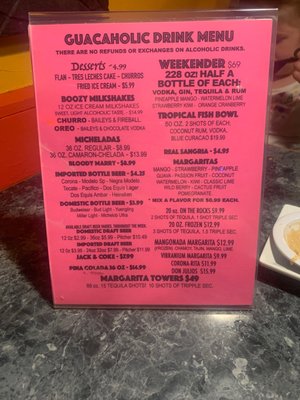 Menu photo 2 Guacaholic Mexican Grill And Bar Spring Lake, NC Menu photo 2 Guacaholic Mexican Grill And Bar Spring Lake, NC