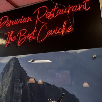 The Best Ceviche - a sign for a restaurant - Peruvian Near Me - Lancaster, California