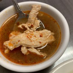 Chillin' Thai Cuisine - The soup with the lunch specials came with a lot of chicken.