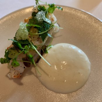 Oriole - New Zealand langoustine, Vietnamese herb salad, yuzu-lemongrass sauce - New American Near Me - Chicago, Illinois Oriole - New Zealand langoustine, Vietnamese herb salad, yuzu-lemongrass sauce - New American Near Me - Chicago, Illinois