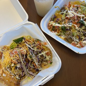 The Beach House - Tacos: fish, chicken (x2), and carne asada. Homemade Loaded Nachos with green chili beef, and a guava lemonade! - Mexican Near Me - Phoenix, Arizona The Beach House - Tacos: fish, chicken (x2), and carne asada. Homemade Loaded Nachos with green chili beef, and a guava lemonade! - Mexican Near Me - Phoenix, Arizona