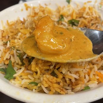 Hyderabad Dum Biryani - Shrimp Tikka Masala with Masala Rice - Indian Near Me - Milpitas, California Hyderabad Dum Biryani - Shrimp Tikka Masala with Masala Rice - Indian Near Me - Milpitas, California