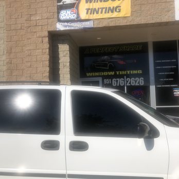 A Perfect Shade - Passenger side and driver side tinted - Car Window Tinting Near Me - Temecula, California