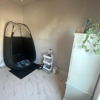 Pixie Dust Tanning - Good lighting in the studio but has a thick curtain for when you're changing and getting sprayed - Spray Tanning Near Me