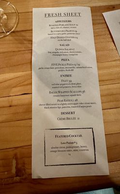 Menu photo 2 Five Restaurant Bistro Edmonds, WA