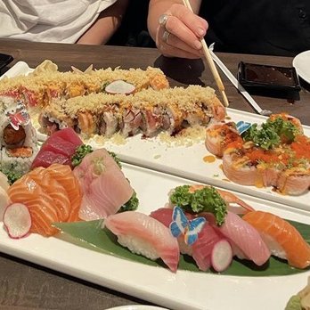 Sushi Zen - My favorite: Holiday Roll, Out of Control Roll* Sashimi Deluxe* (18) - Japanese Near Me - Jacksonville, Florida Sushi Zen - My favorite: Holiday Roll, Out of Control Roll* Sashimi Deluxe* (18) - Japanese Near Me - Jacksonville, Florida