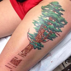 Rolling Tattoo - Tree tattoo by Meghan Meier