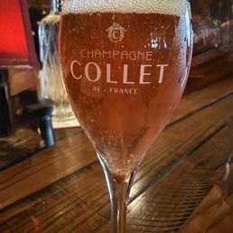 Champagne cocktail. It had gold flakes and sparkled!