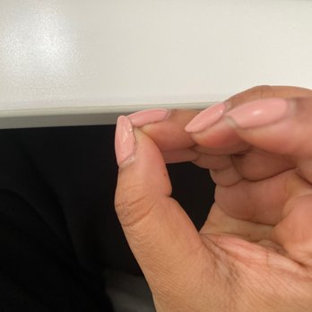 Local Honey - Really bad edge finishes and broken. Also not pictured how  bad the nail filing was. - Nail Salons Near Me - Brooklyn, New York