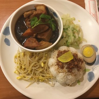 Tealicious - House special pork stew with rice and steamed vegetables and half a soy egg. - Bubble Tea Near Me - Diamond Bar, California Tealicious - House special pork stew with rice and steamed vegetables and half a soy egg. - Bubble Tea Near Me - Diamond Bar, California
