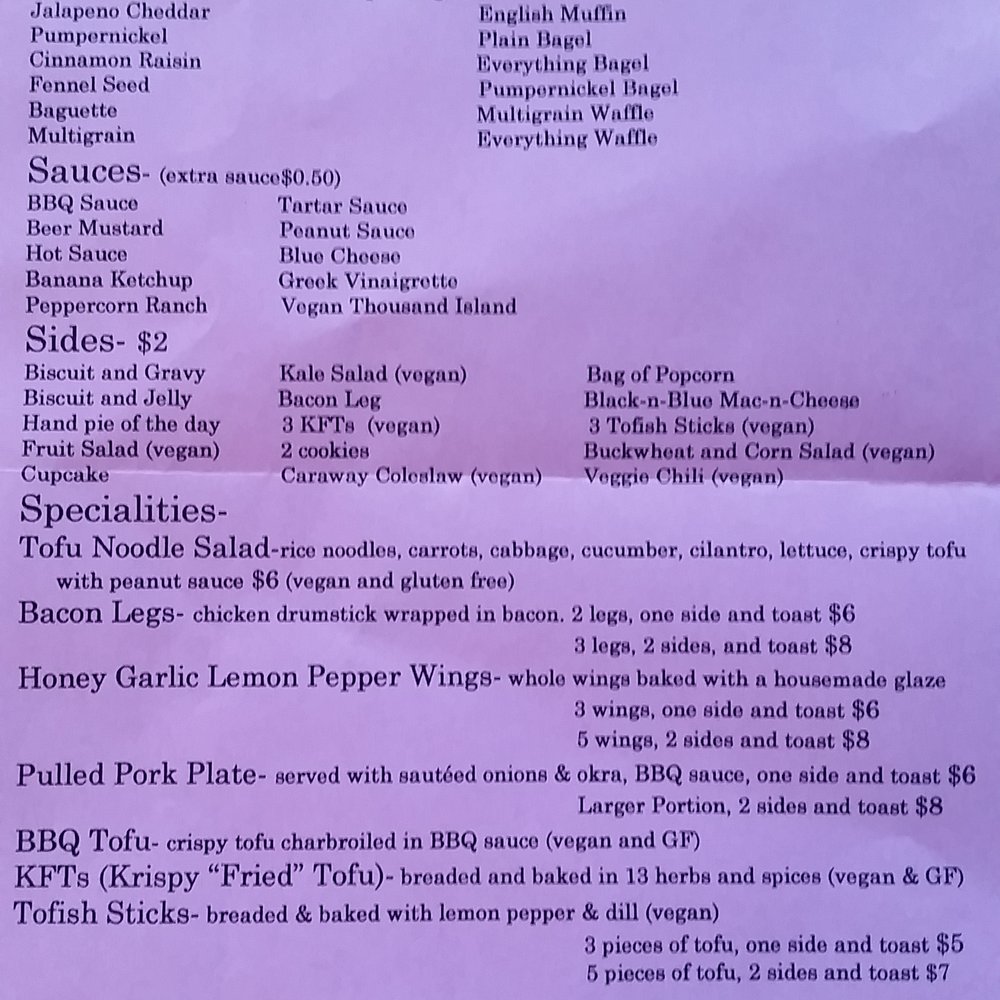 Gooseberries - Back of menu - Breakfast & Brunch Near Me - Saint Louis, Missouri