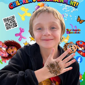 Your Favorite Kharacters - Henna art - Face Painting Near Me Your Favorite Kharacters - Henna art - Face Painting Near Me