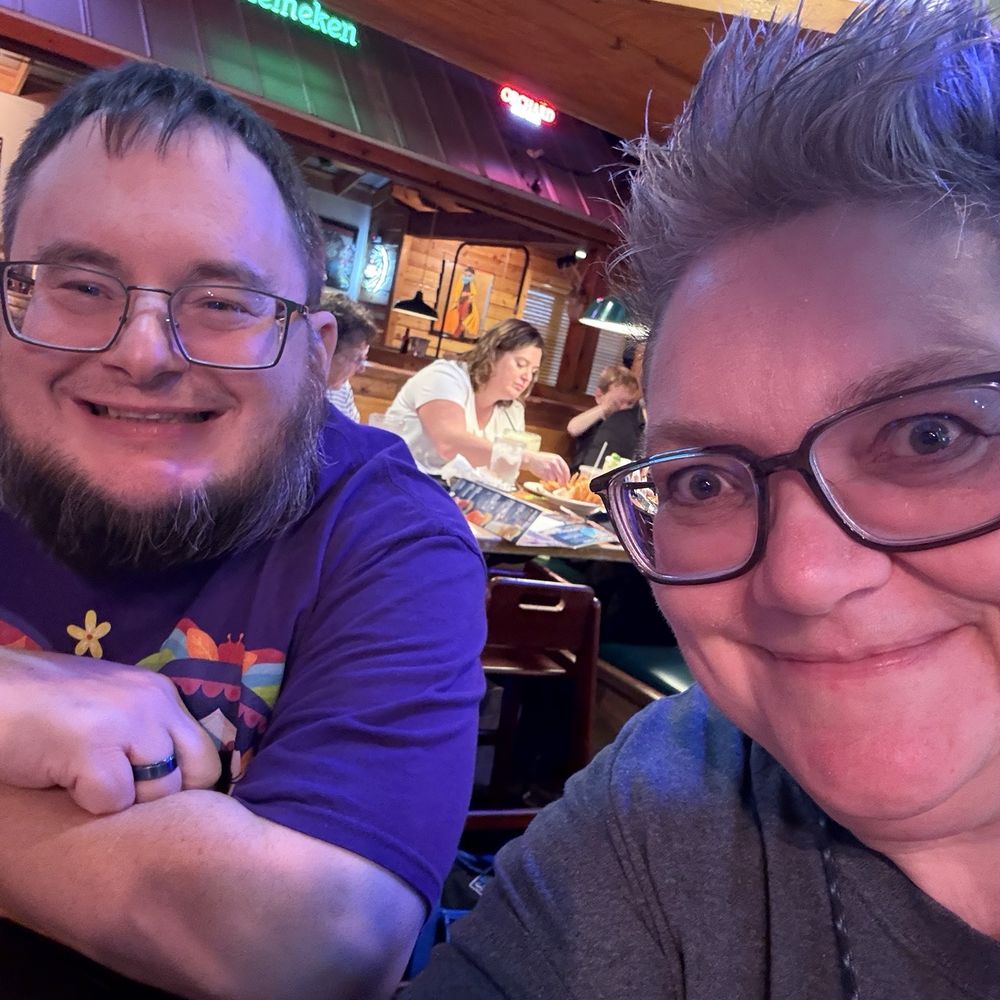 Hubby and I at the bar