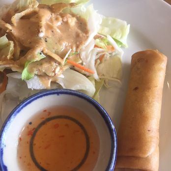 Thai Chefs - Salad and egg roll - Thai Near Me - Houston, Texas Thai Chefs - Salad and egg roll - Thai Near Me - Houston, Texas