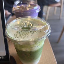 Matcha with cold foam